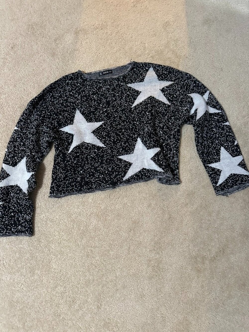Black and White star pattern sweater